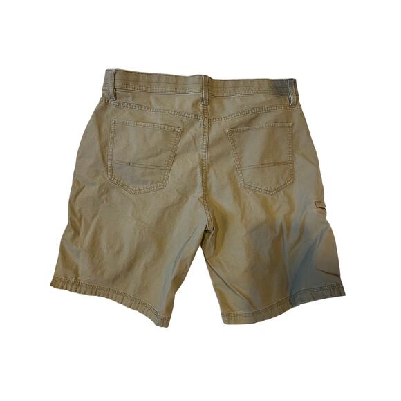 Weatherproof Beige Cotton Poly Flat Front Shorts W: 34 - Picture 2 of 3